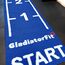Piste de course "Sled Track" en gazon synthétique gradué GladiatorFit | Bleu 1000x200 CM, 11 image