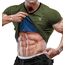 Sweat T-Shirt Men For Weight Loss, Taglia: XL, Colore: Khaki, 8 image