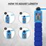 Skipping Rope Kids Plastic Abs Blue-10Ft (17606), Colour: Blue, Length: 3.10m, 4 image