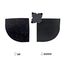 Coin bordure d'angle pour sol en caoutchouc 100x100x2cm GladiatorFit | Gris