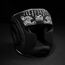 Headguard Muay Thai – Black/Silver – One Size, Size: One Size, Colour: Schwarz