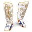 Shin Guards Muay Thai – White/Gold – S/M, Size: S/M, Colour: Weiss