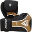 Gants de boxe RDX Aura Plus T-17 – Noir/Or – 10oz, Couleur: Noir, oz: 10oz