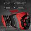 Casque de boxe à grille amovible T1 – Rouge – S, Taille: S, Couleur: Rouge, 5 image