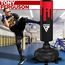 Freistehender Boxsack F9 + Handschuhe – Rot, Farbe: Rot, Länge: 1.8m, 2 image