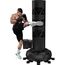 Free standing punching bag target + gloves – Black, Colour: Schwarz, Length: 1.8m