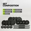 Ensemble d'haltères réglables ajustables vinyle 2x14kg VirtuFit, 3 image