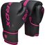 Guantoni Boxe RDX F6 Kara – Nero/Rosa – 14oz, Colore: Nero, OZ: 14oz, 4 image