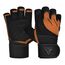 Gants de musculation RDX L4 à doigts ouverts – Beige – Taille L, Taille: S, Couleur: Marron