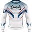 8 WEAPONS Rashguard, L/S, Shift, white-navy-red, S, Taglia: S, Colore: Bianco