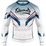 8 WEAPONS Rashguard, L/S, Shift, white-navy-red, M, Taglia: M, Colore: Bianco