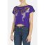 T-Shirt imprimé dragon, Taille: XL, Couleur: Violet