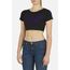 T-shirt court et étroit, Taille: XL, Couleur: Noir