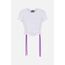 Cropped T-Shirt W/ Coulisse, Size: XL, Colour: Weiss, 2 image