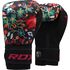RDXBGR-FL3-10OZ-Boxing Gloves Fl-3 Floral Black-10OZ