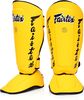 Protèges-Tibias Fairtex SP7 Twister Détachable, Taille: L, Couleur: Jaune