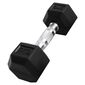 Sechseckige Hantel "Hex Dumbbell" aus Gummi GladiatorFit | 5 KG